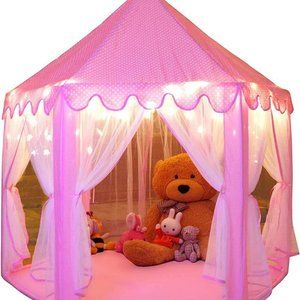Monobeach Princess Tent Girls Large Playhouse Kids Castle Play Tent with Star